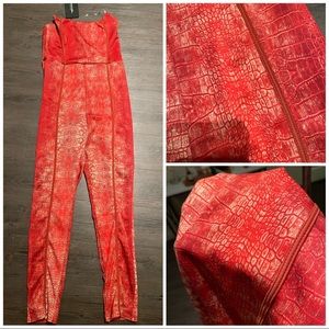 PLT Crocodile Print Jumpsuit